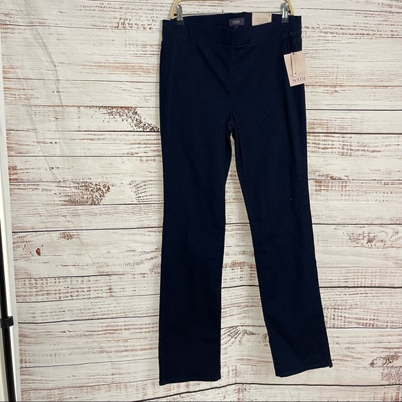 NYDJ pull on straight jeans dark wash - Picture 13 of 16